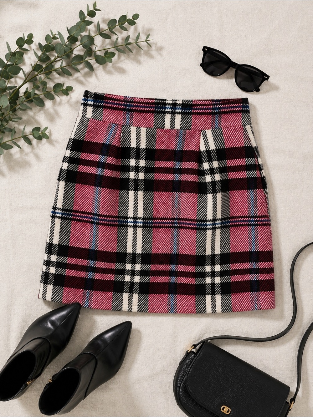 Topshop Pink Plaid Mini Skirt | Preppy Tartan A-Line | Y2K Inspired